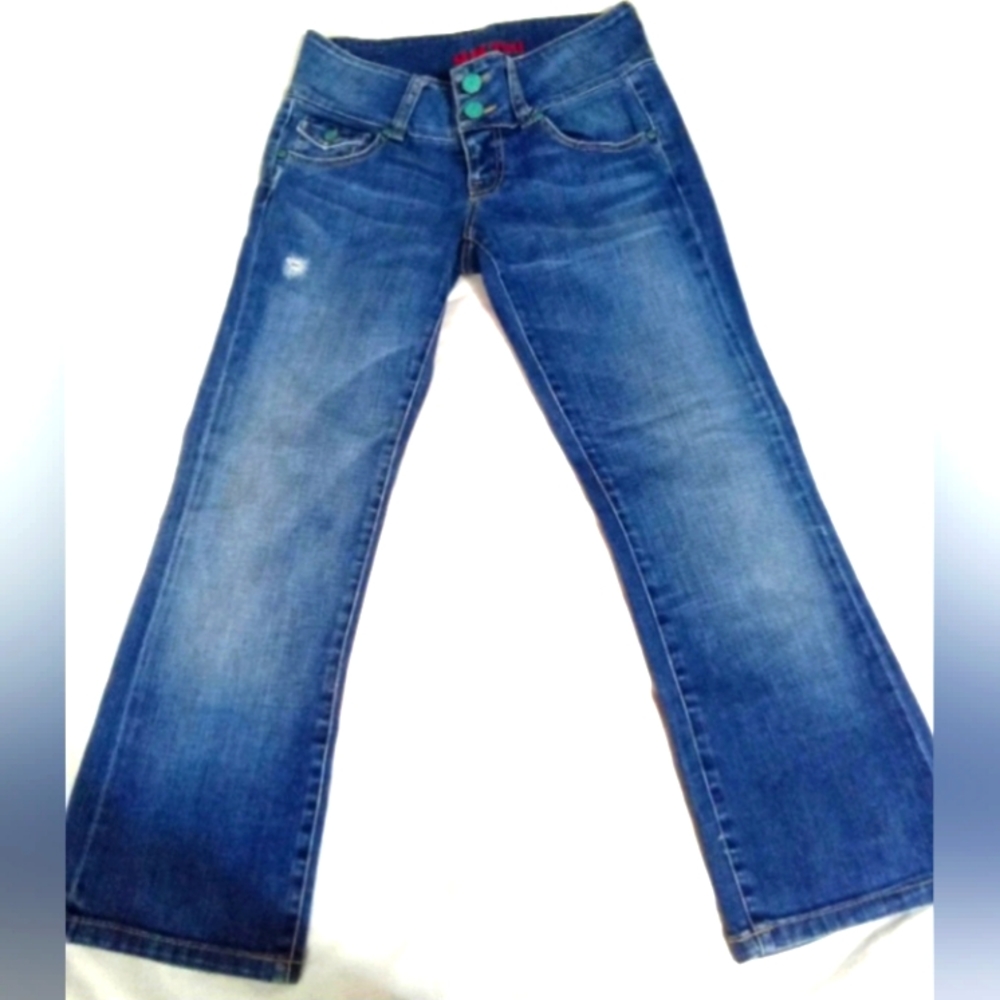 HARD TAIL❤️‍🔥 VINTAGE CAPRI STYLE DESIGNER JEANS WOMEN’S SIZE 26 NWOT PERFECT